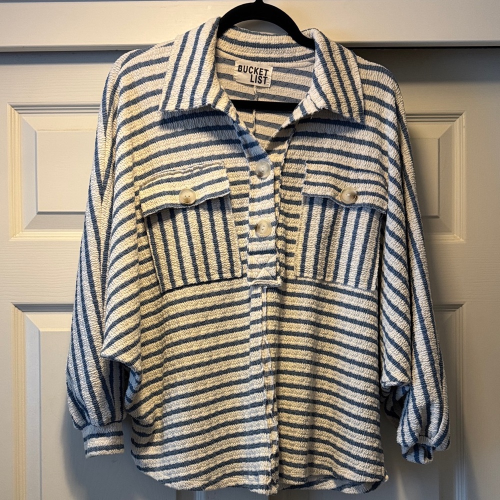 Bucket List top with Doman sleeves